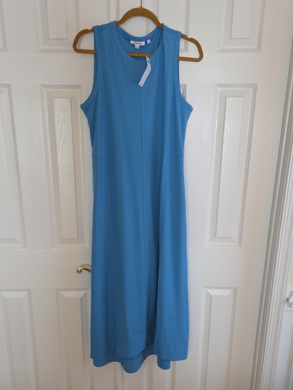 Chico's Sleeveless Sky Blue Maxi Dress Nwt